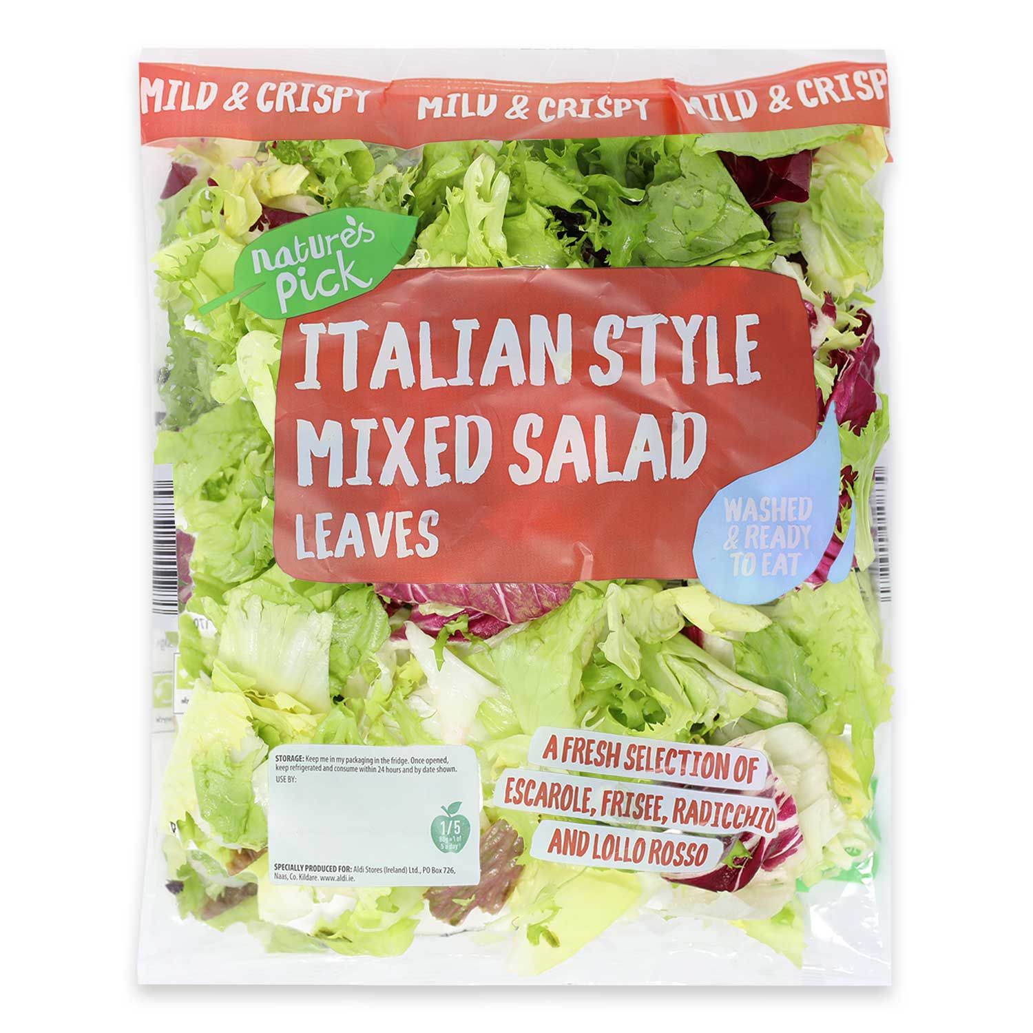 Italian Style Mixed Salad Leaves 170g Nature's Pick